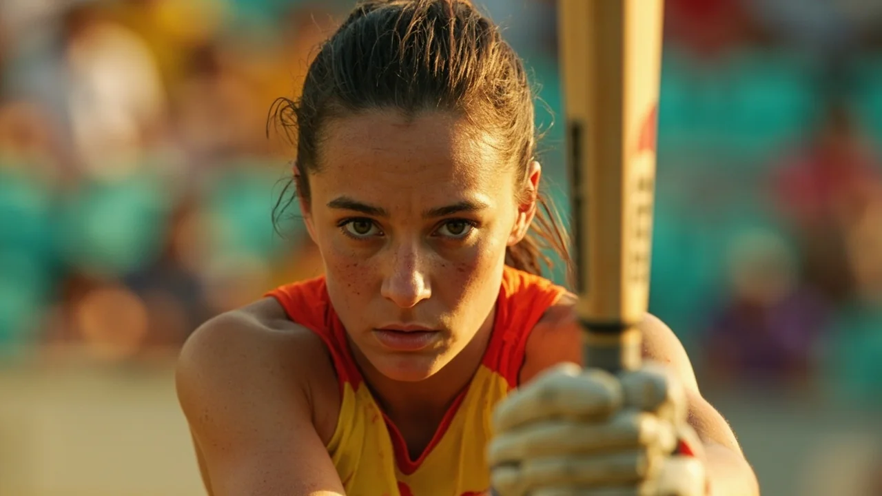 Tight sideline action frame from a Hundred Women's 2026 fixture
