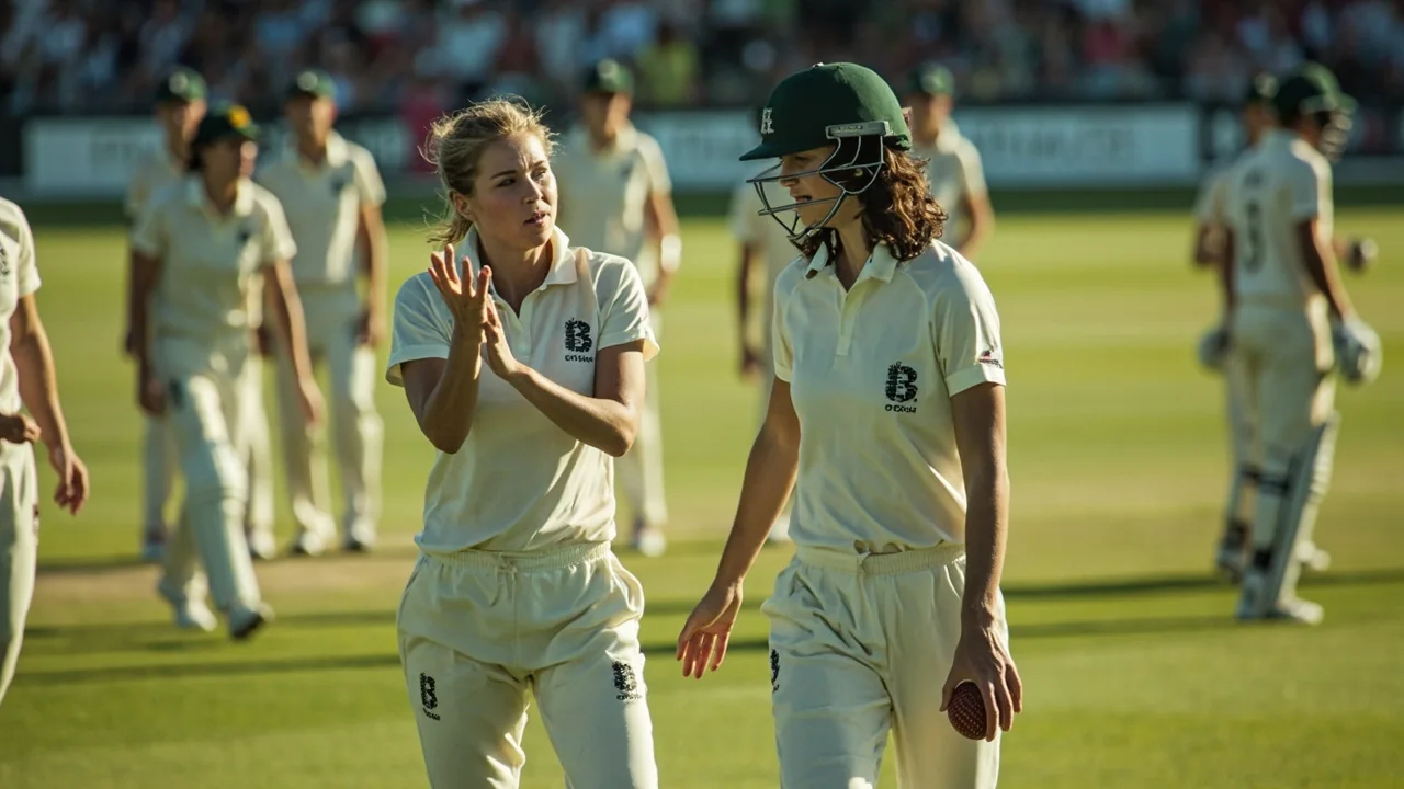 Medium tactical scene showing field placement and team interaction during a Hundred Women's 2026 fixture