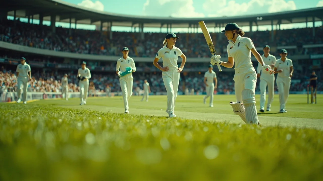 Wide establishing view of The Hundred Women's 2026 venue with match atmosphere